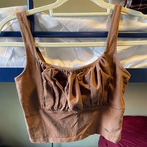 Brown crop top